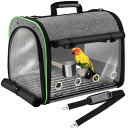 CR  o[h gxLA[ Suertree Bird Carrier Bag Bird Travel Cage with Stand, Indestructible Stainless Steel Mesh Backpack for Parrot, Portable Bird Travel Bag, Pet Transparent Breathable Travel Cage ysAiz