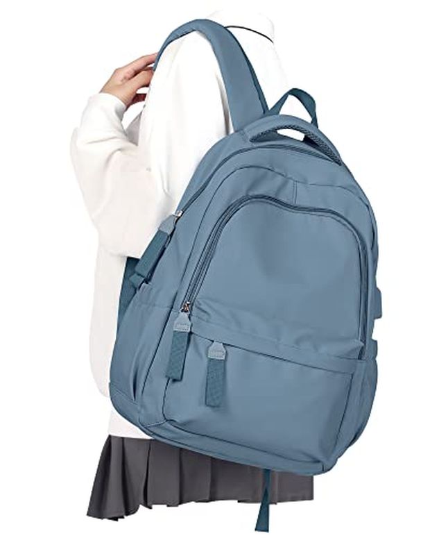 インコ 小鳥 バード トラベルキャリアー winspansy Small Backpack For School Girls Boys Aesthetic Lightweight Travel Daypack Simple Cute Backpack For Women Men College High School Bookbag Fit 14 Inch Laptop With USB charging port, Blu 【並行輸入品】