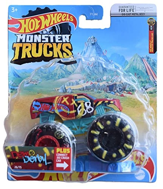 ホットウィール モンスタートラック Hot Wheels Monster Trucks Demo Derby, Connect and Crash Car, Demo Derby 【並行輸入品】