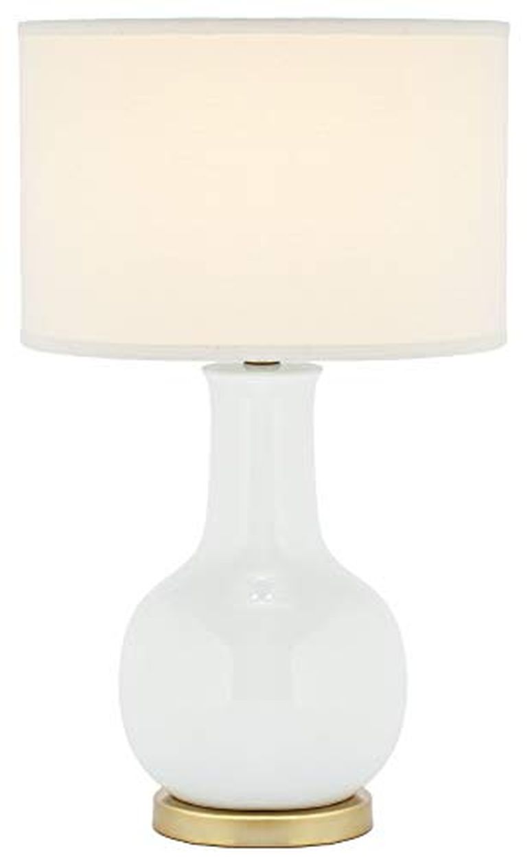 サファヴィヤ safavieh テーブルランプ サファビヤ サファヴィア SAFAVIEH Lighting Collection Paris Modern White Ceramic 28-inch Bedroom Living Room Home Office Desk Nightstand Table Lamp (LED Bulb Included) 【並行輸入品】