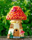 ガーデンライトLEDソーラーライト ソーラーパワー twinbling Fairy Garden Mushroom House Statues with Solar Lights, Outdoor Statue Fairy and Gnome House Waterproof Mushroom Figurines for Outside Patio Yard Lawn Decor 【並行輸入品】