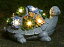 ǥ饤LED顼饤 顼ѥ A.F.N.A.L Turtle Statue Outdoor Decoration Gift with Solar Light for Garden, Patio &Lawn, Waterproof Turtle Ornament Sculpture with Flowers, 8.5