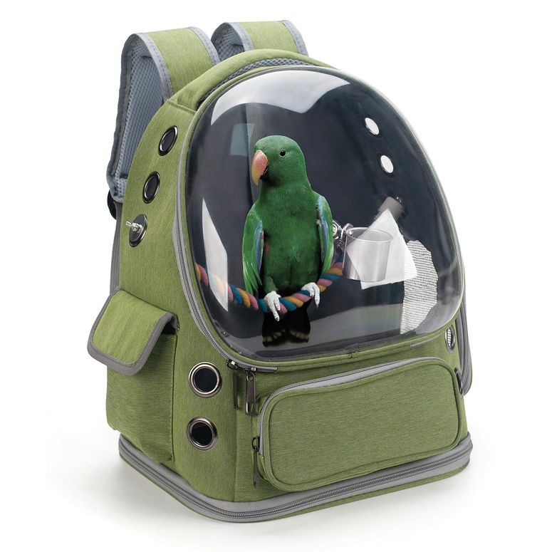 インコ 小鳥 バード トラベルキャリアー Kreachur Bird Backpack Carrier Travel Cage with Perch Tray and Breathable Clear Window Small Bird Travel Cage for Parakeet Cockatiel Budgie f…