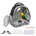 CR  o[h gxLA[ Ioview Bird Carrier Cage, Pet Travel Carrier Backpack with Standing Perch,Parrot Cockatiel Carrier Bag, Food Bowl for Lovebirds Conures Parakeet Budgie Canary & Small Animal (Accessories+Black) ysAiz