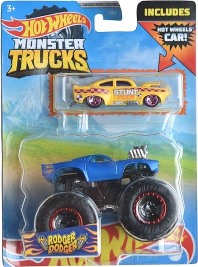 ホットウィール モンスタートラック Hot Wheels Monster Trucks Rodger Dodger, Includes Car [Jaded] 【並行輸入品】