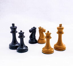 チェスセット BCBESTCHESS Wooden Chess Pieces, King Height - 3.50 Inches, Ebonised and Box Wood 【並行輸入品】