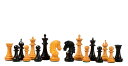 チェスセット BCBESTCHESS Wooden Chess Pieces, King Height - 3.75 Inches, Ebonised and Box Wood 【並行輸入品】