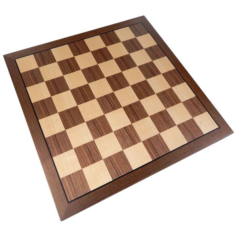 å Kratos Chess Board with Inlaid Walnut Wood, Large 15 x 15 Inch, Board Only ¹͢ʡ