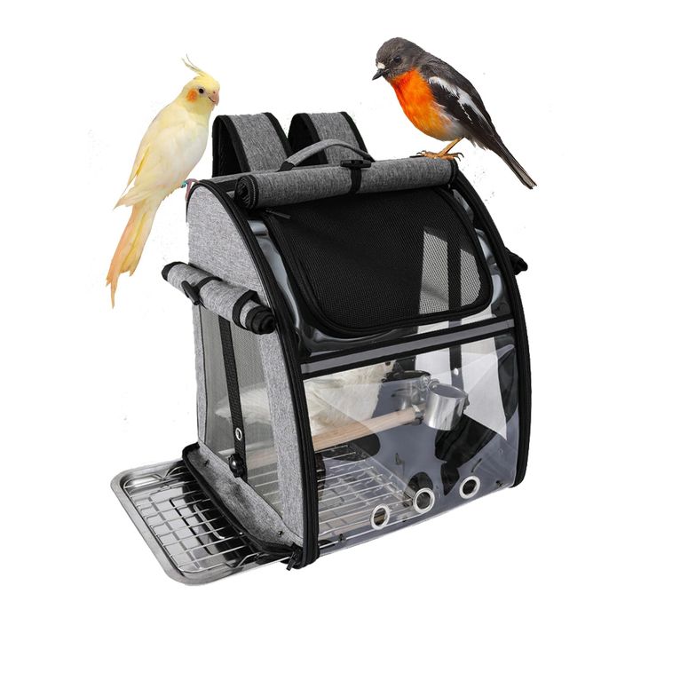 インコ 小鳥 バード トラベルキャリアー PAWFECTJEE Portable Bird Carrier Backpack - Ideal Bird Travel Carrier for Parrot Finch Sparrow - Bird Backpack with Portable Cage 【並行輸入…