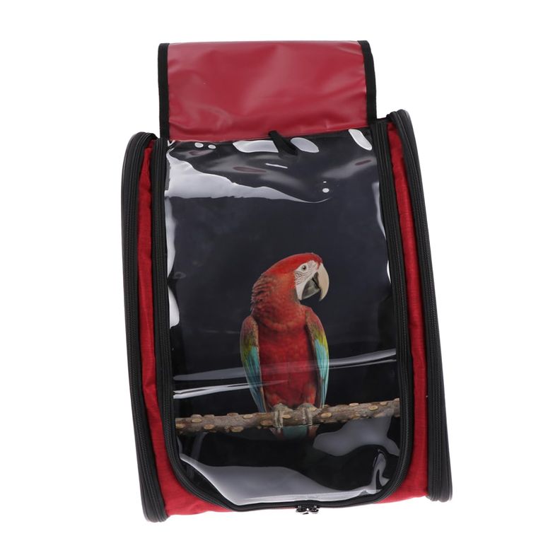 インコ 小鳥 バード トラベルキャリアー FOMIYES Bird Carrier Parrot Cage, Bag Bird Travel Cage with Stand, Bird Backpack Carrier, Portable Bird Travel Bag, Lightweight Pet Transparent Breathable Travel Cage(12.2