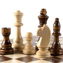 チェスセット AMEROUS Chess Pieces Only, Wooden Hand Carved Tournament Chessmen with 4....
