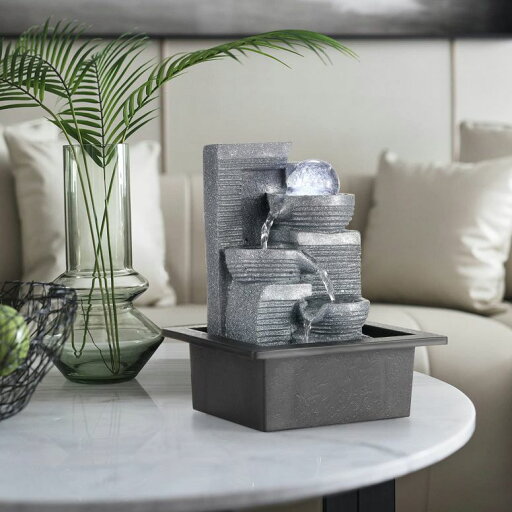 卓上 噴水 滝のオブジェ テーブルトップファウンテン インテリア噴水 WICHEMI Indoor Fountains Tabletop Fountain Waterfall Fountains Indoor Water Feature Feng Shui Zen Meditation Desktop Fountain with LED Light for Home and Office Indoo 【並行輸入品】 卓上 噴水 滝のオブジェ テーブルトップファウンテン インテリア噴水 WICHEMI Indoor Fountains Tabletop Fountain Waterfall Fountains Indoor Water Feature Feng Shui Zen Meditation Desktop Fountain with LED Light for Home and Office Indoo 【並行輸入品】