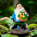 ガーデンライトLEDソーラーライト ソーラーパワー X Hot Popcorn Garden Gnomes Statue Outdoor Decor Solar...