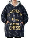 チェスセット Huglanket Chess Gifts for men, Wearable Flannel Chess Blanket Hoodie, Super Soft Warm Cozy with Two Large Pocket, Gifts for Chess Lovers for Birthday Christmas - One Size Fits Most 【並行輸入品】