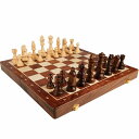 チェスセット 15'' Walnut Chess Set with Storage Board for Adults & Children, 2 Players 【並行輸入品】