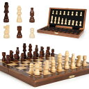 チェスセット Magnetic Travel Chess Set 12-inch Wooden Magnetic Chess Board 2 Extra Que...