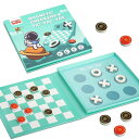 チェスセット Checkers Board Game for Kids 4-12, 2 in 1 Magnetic Checkers and Tic-Tac-Toe Sets Travel Toys Travel Games, Ideal Gifts for Young Kids 4 5 6 7 8 9 【並行輸入品】