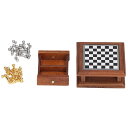 チェスセット Chess Set Dollhouse Decoration, Miniature Chess Set 1:12 Exquisite Mini Chess Set Mini Household Decoration Home for Chess Playing Dollhouse Decoration 【並行輸入品】
