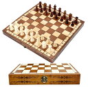 チェスセット Syrace Folding Hand Crafted Wooden Chess Set Chess Board for Kids and Adults 30 x 30 CM 【並行輸入品】