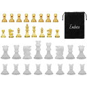 チェスセット Endoto Resin Chess Pieces Mold Set, 16 Pieces Full Size 3D Silicone Chess Molds Kit for Epoxy Resin Casting, Family Party Board Games and Home Decoration 【並行輸入品】
