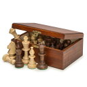 チェスセット Wegiel Handmade European Professional Tournament Chess Pieces With Wood Storage Case 【並行輸入品】