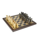 チェスセット Deco 79 Aluminum Chess Game Set, 14" x 14" x 4", Gold - Classic Edition - Set, Decorative, Gift, Classic Game Set, Housewarming Fit, Wedding Gift - 6 Players - Age 12+ 【並行輸入品】