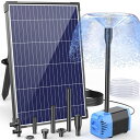 卓上 噴水 滝のオブジェ テーブルトップファウンテン インテリア噴水 POPOSOAP Solar Water Pump, 12W Solar Fountain Pump 160GPH Flow Adjustable Solar Powered Water Pump with Dry-Run Protection for Fish Pond, Wildlife Garden, Ponds, Wate 【並行輸入品】