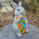 ガーデンライトLEDソーラーライト ソーラーパワー Ur Home Decor LLC Solar Bunny with Succulent 7 LED Lig...