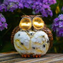 ガーデンライトLEDソーラーライト ソーラーパワー QeemTaco Solar Owl Garden Statue with Moving LED Eyes ...