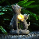 ガーデンライトLEDソーラーライト ソーラーパワー QZFFZQ Solar Cat Garden Statue Outdoor Decor - Mother ...