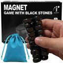 チェスセット Magnet Game with String Travel Size - Magnetic Chess Set with Stones for Family Night - Fun Portable Two Player Magnet Rocks for Teens - Magnetic Games for Adults and Kids 【並行輸入品】