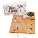 チェスセット 19 x19 Folding Go Game Set Board with and Bamboo Bowls and Imitation Jade Go Pieces。 【並行輸入品】