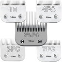 ペットバリカン Size10/ 7FC/5FC/4FC Detachable Pet Dog Clipper Blades, Compatible with Most Oster A5, KM Series Clippers,Made of Ceramic Blade & Stainless Steel Blade 5PACK 【並行輸入品】