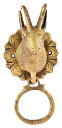 ドアノッカー Purpledip Brass Metal Door Knocker: Antique Design Deer Head Gate Handle (11016) 【並行輸入品】