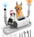ペットバリカン GULIGULI Pet Grooming Kit, Dog Grooming Vacuum and Dog Hair Dryer with 3 Heat & 2 Speed Settings, Pet Clippers with 7 Pet Hair Removal Tools for Shedding, Low Noise, Anion, LED Screen 【並行輸入品】