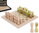 チェスセット Marble Chess Set for Adults 12" Handmade Verona & Green Board Game with 32 Chess Pieces, 2 Extra Queens & Storage Box, Luxury Travel Game, Elegant Gift for Home Decor 【並行輸入品】