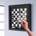 チェスセット Bundaloo Hanging Magnetic Wall Chess Set - Wooden Board with Black & White Game Pieces - Chessboard Playing Art & Decor for Home and Office 【並行輸入品】