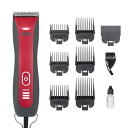 ペットバリカン KONG 3-Speed Dog Clipper Grooming Kit ? Stainless Steel Blade, Waterproof, LED Spotlight, 6 Guide Combs, 10-Foot Cord, Ergonomic Handle ? Red/Gray, All Coat Types 【並行輸入品】