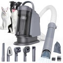 ペットバリカン MomcozyPet Dog Grooming Kit, FurEase Dog Grooming Vacuum with Dog Clippers for Grooming, 13000Pa Powerful Dog Vacuum for Shedding Grooming with 5 Pet Grooming Tools 【並行輸入品】