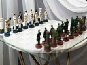 チェスセット Ebros American Military US Army Land Warfare Branch VS Navy Naval Warfare Branch Colorful Chess Pieces with Fine Clear and Frosted Checkered Glass Board Set Soldiers Sailors Gaming Fun Patriotic Game 【並行輸入品】