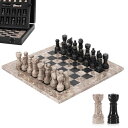 チェスセット Marble Chess Set for Adults 10" Handmade Oceanic & Black Board Game with 32 Chess Pieces, 2 Extra Queens & Storage Box, Luxury Travel Game, Elegant Gift for Home Decor 【並行輸入品】