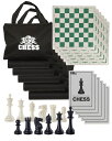 チェスセット WE Games Value Tournament Chess Set - 34 Pieces, Roll-Up Board, Chess Bag & Equalizer Dice - Travel Set for Adults 【並行輸入品】