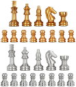 チェスセット Queenza Premium Brass Chess Pieces Only no Board - Unique Gold and Silver Weighted Metal Chess Pieces for Adult with Storage Box - Size 2.5 Inch King Height 【並行輸入品】