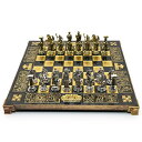 チェスセット Handmade Hercules Metal Chess with Elegant Wooden and Metal Board 【並行輸入品】