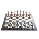 チェスセット Ancient Egypt Pharaoh Antique Copper Figures Metal Chess Set for Adults,Handmade Pieces and Marble Design Wood Chess Board King 3.4 inc 【並行輸入品】