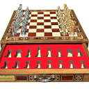 チェスセット Luxury Handmade Chess Set with Metal Pieces ? Solid Wood Storage Board ? Elegant Chess Game for Adults & Kids ? Great Gift for Him, Her, or Chess Lovers (Large: 38 x 38 x 7.5 cm (15”x 15” x 3”)) 【並行輸入品】