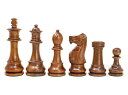 チェスセット House of Chess - Tournament Chess Set Pieces - Unique Staunton Golden Acacia Wood/Boxwood - King Height: 3.75" (95 mm) - 2 Extra Queens - Weighted 【並行輸入品】
