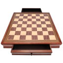 チェスセット WE Games Deluxe Wooden Chess Board with Storage Drawers - Camphor Wood 19 in., Luxury Chess Set & Checkers for Adults 【並行輸入品】