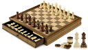 チェスセット Peradix Magnetic Chess Checkers Board Sets with 2 Built-in Storage Drawers,15" Classic 2 in 1 Wooden Games with 2 Extra Queens for Kids and Adults,Travel Portable Chess Game Set 【並行輸入品】