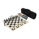 チェスセット Wholesale Chess Triple Weighted Complete Tournament Chess Set with Scorebook & Chess Clock (Black) 【並行輸入品】
